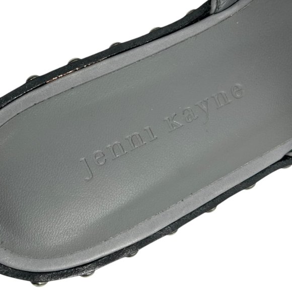 Jenni Kayne Gray Studded Leather Slip On Mule Shoes - Picture 8 of 14